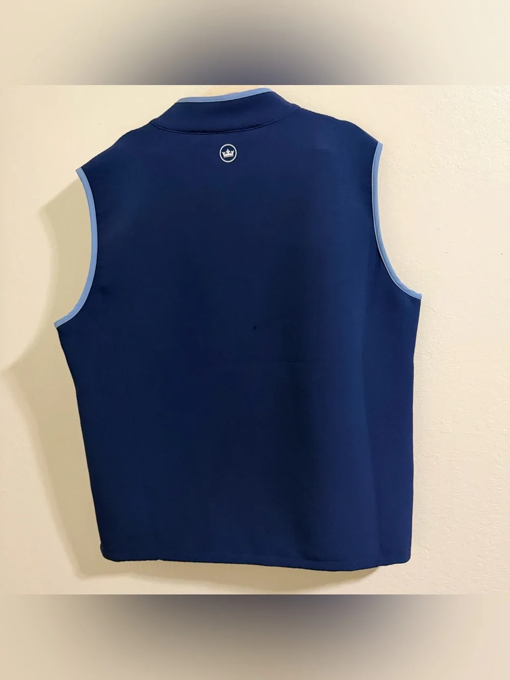 Peter Millar Crown Sport Squallblock Vest Navy Blue Golf Full Zip Men's Large